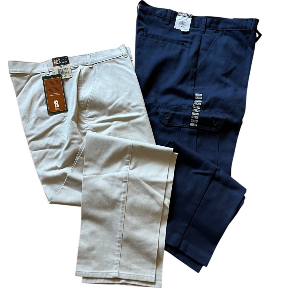 Classic/Casual Navy and Cream Chinos for Men pants